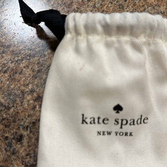 Kate Spade Flamingo Earrings Rose Gold With Silver Sparkle Rhinestones - Picture 3 of 5